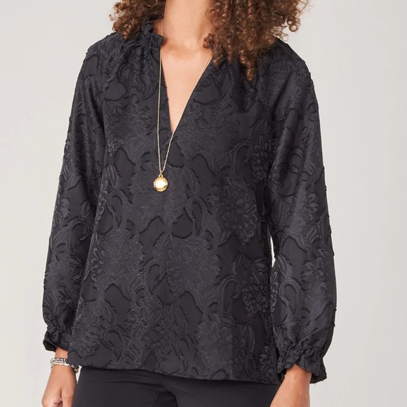 NWTs Spartina 445 | Josette Jacquard Blouse Size Medium - Picture 3 of 12